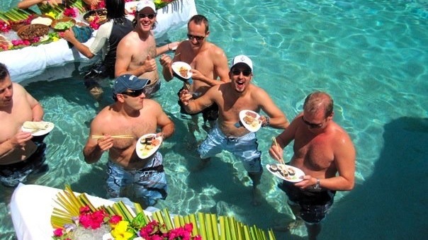 Pool Sushi at Necker Island